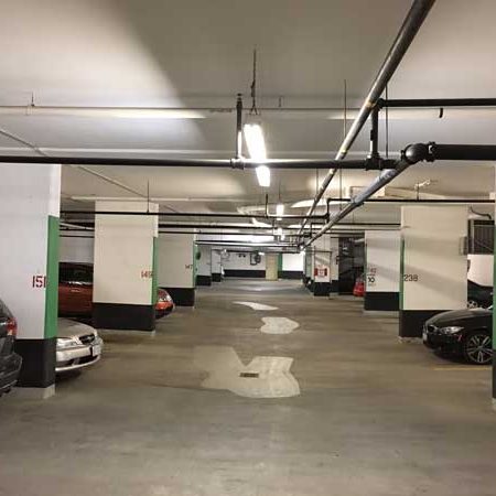 Garage LED retrofit, LED garage lights, Condominium parking LED, condo LED retrofit, condominium LED retrofit smart parking garage lighting controls from Swantech Energy Solutions